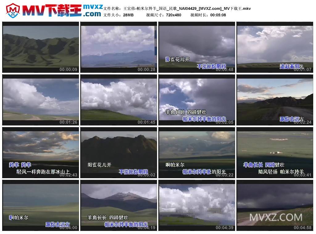 王宏伟-帕米尔羚羊_国语_民歌_NAI04429